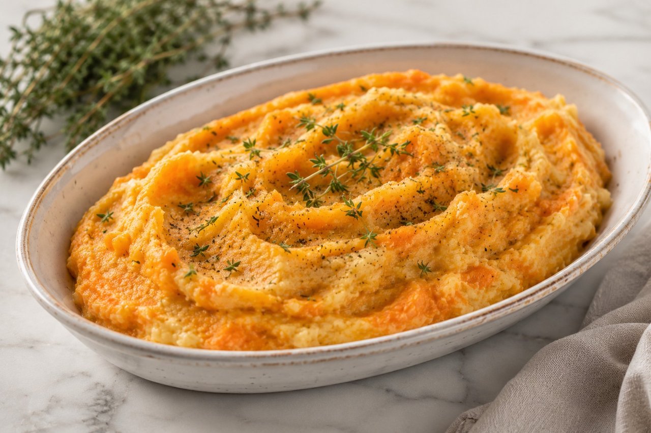 AIP roasted parsnip and carrot mash with coconut milk - stovetop and oven, creamy potato-free side