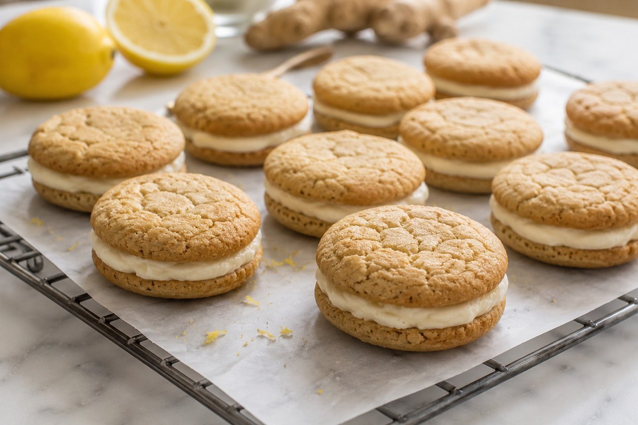 Ginger Sandwich Cookies with Lemon Cream