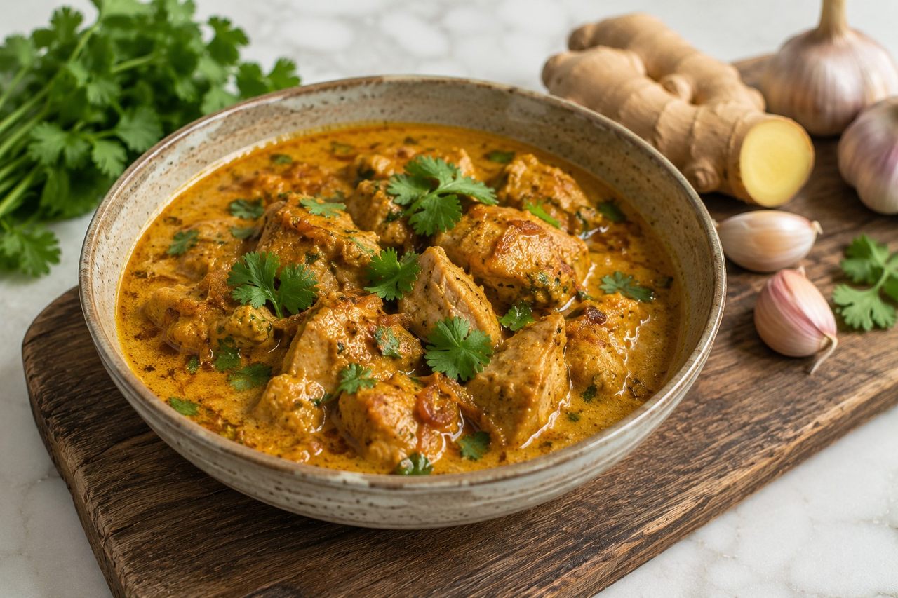 chicken korma with deep-fried onion base and warming AIP spices
