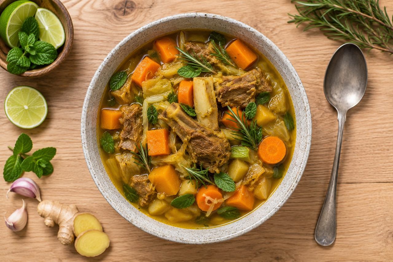 Rosemary Curried Lamb Rib Stew - AIP, paleo, sugar-free
