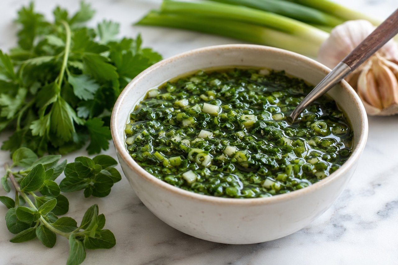 Parsley and oregano chimichurri: the original Argentinian herb sauce, made AIP