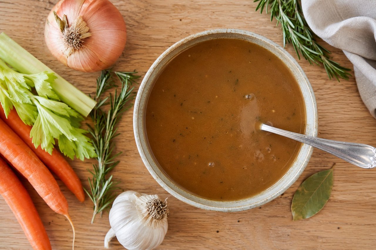 Holy grail gravy: the flour-free vegetable-thickened sauce from a slow-cooked roast