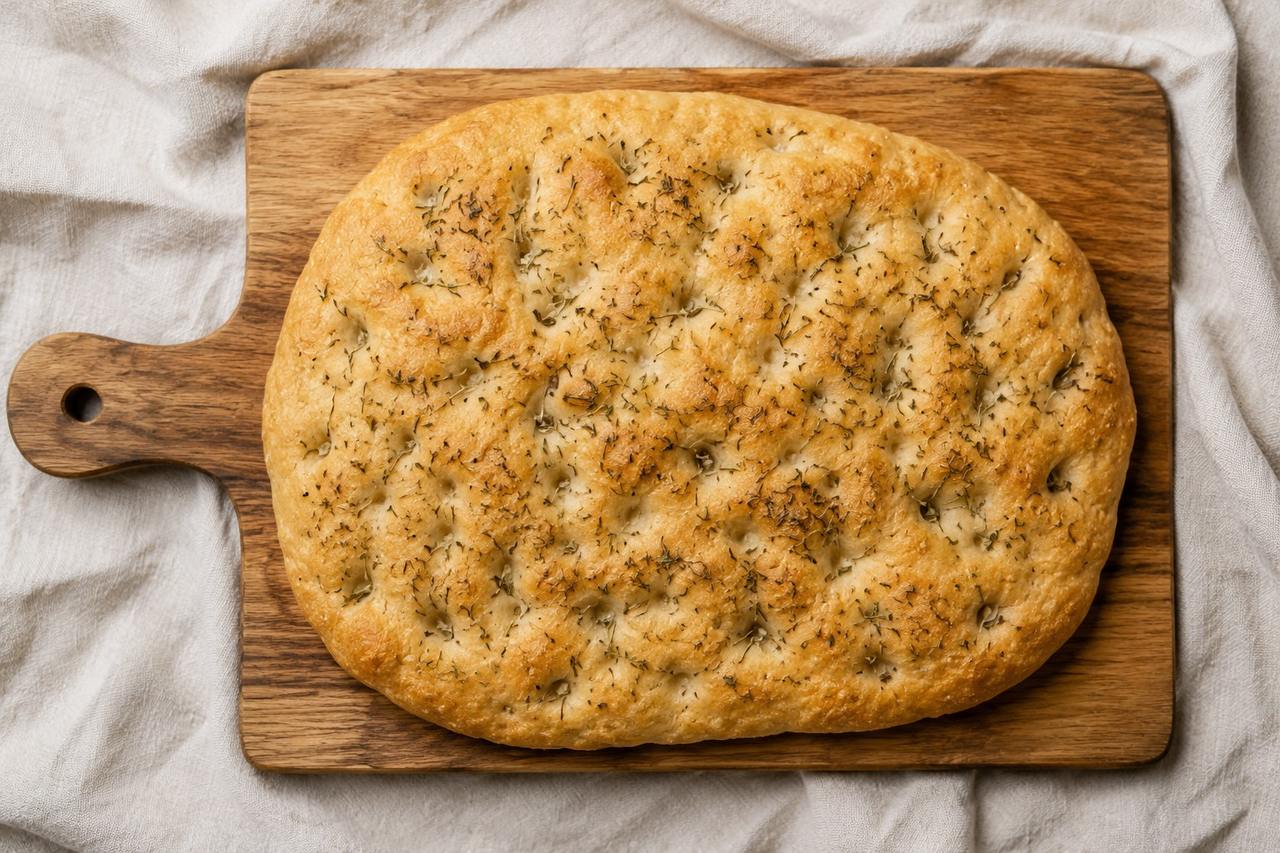 Rosemary and thyme focaccia: a dimpled loaf that tastes like normalcy