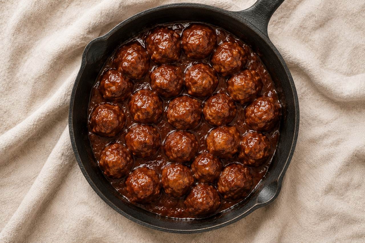 Apple Pork BBQ Meatballs