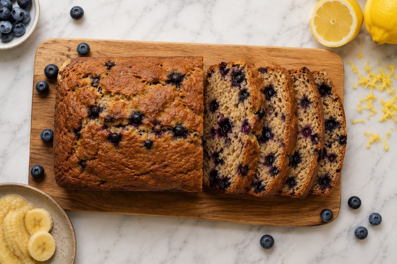 AIP Lemon Blueberry Banana Bread