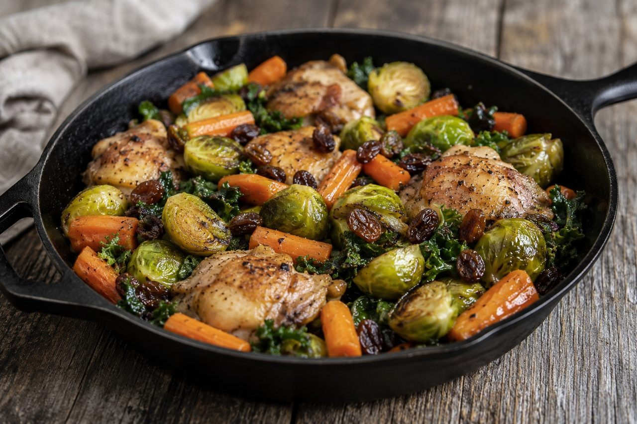 Brussels and Candied Carrots Bowl