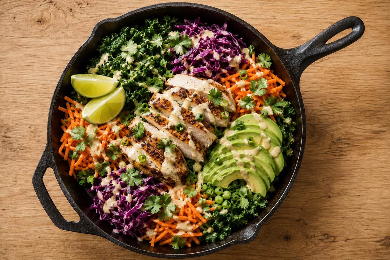 Lime Chicken Bowls with Tigernut Sauce