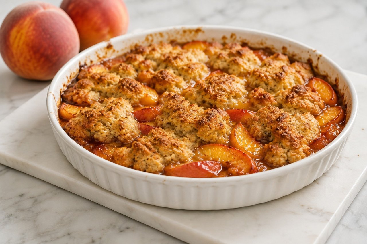 Peach Plantain Cobbler
