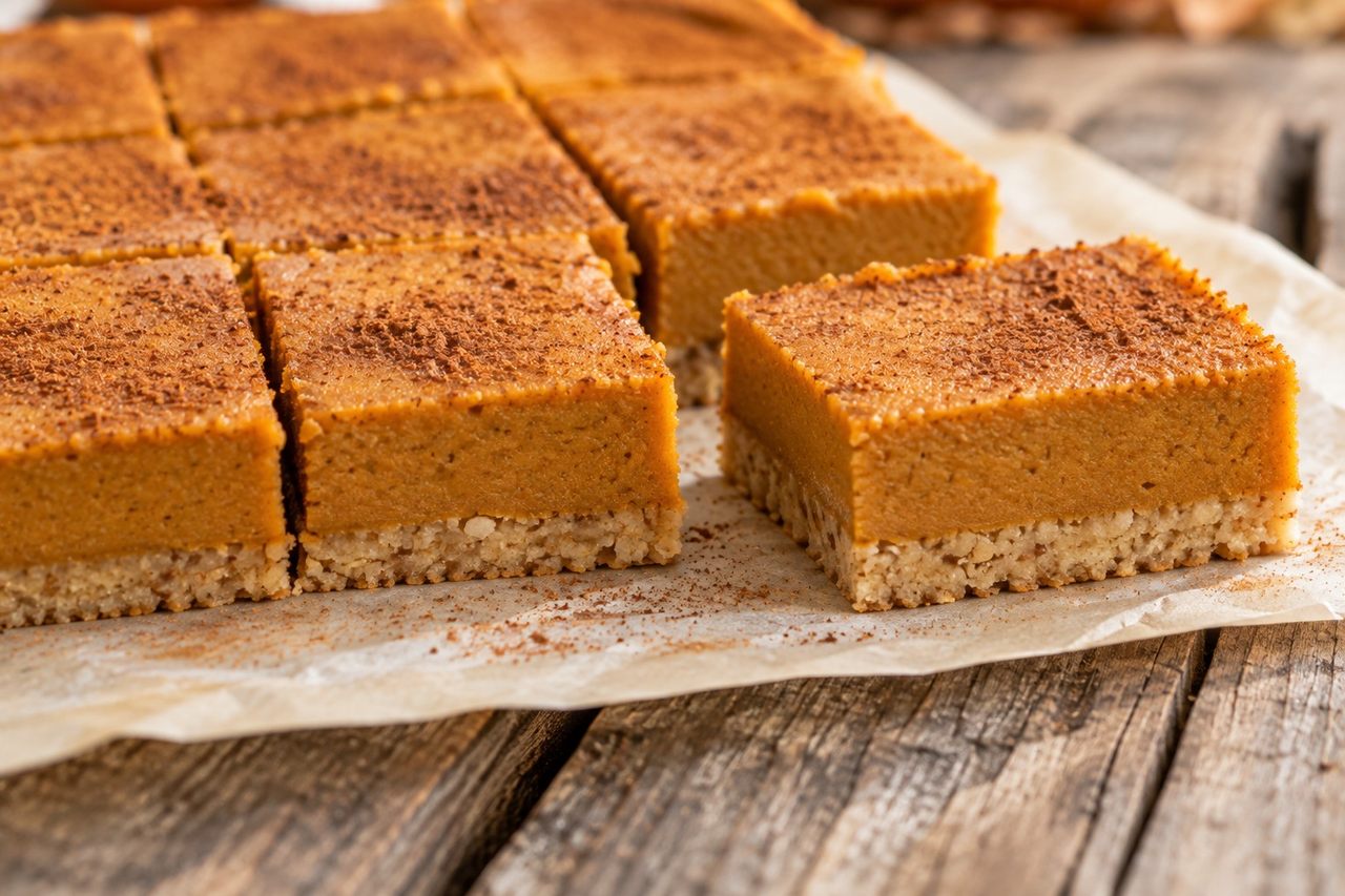 AIP Pumpkin Pie Bars with a Tigernut Crust