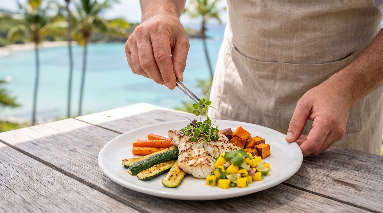 A private chef preparing an Autoimmune Protocol meal